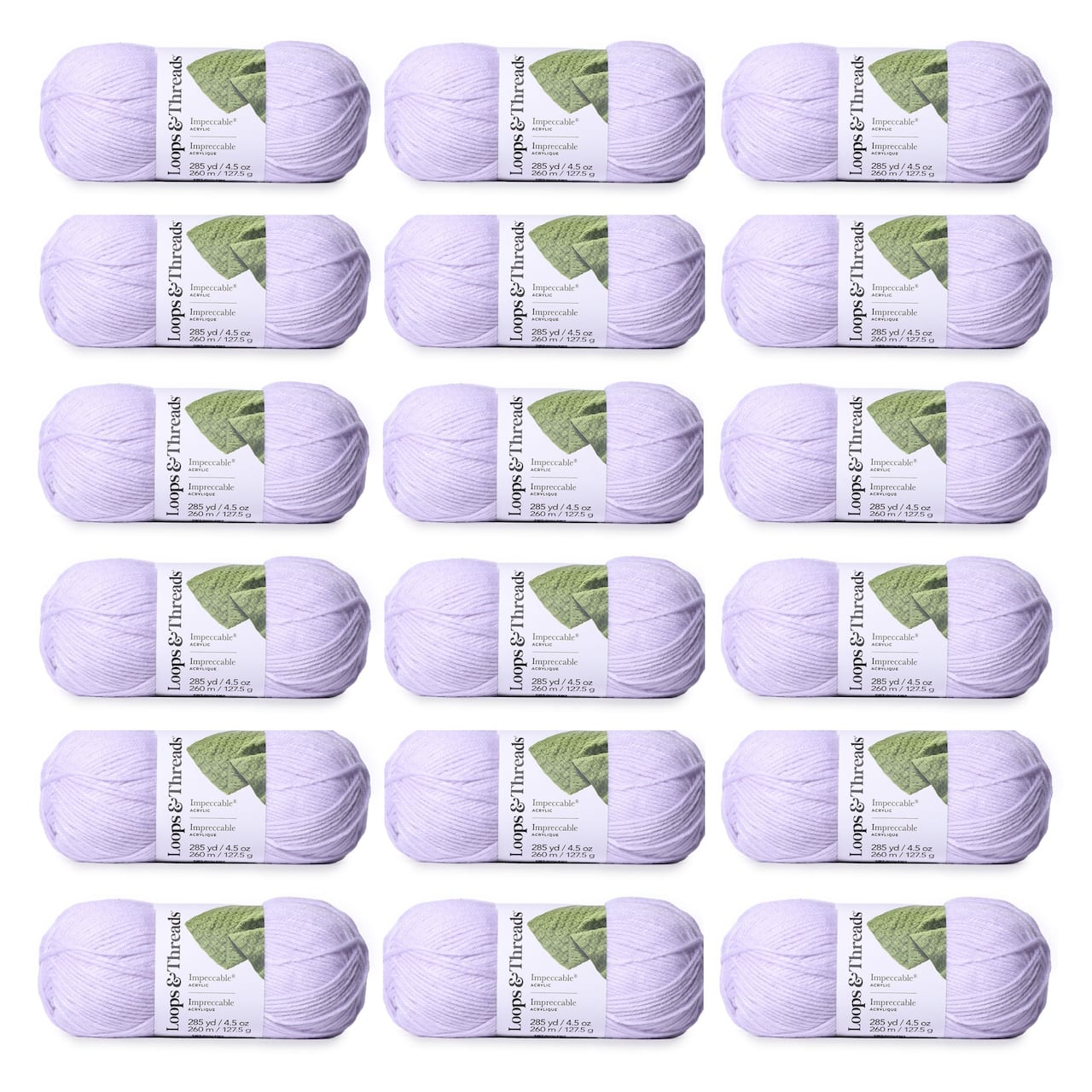 18 Pack: Impeccable® Solid Yarn by Loops & Threads®